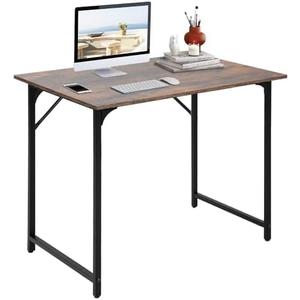 BestOffice Computer Desk,Home Office Desk, Modern Simple Style for Home Office Study Writing (Brown, 35,4*22,4*2,4 inch )