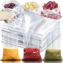 WFPLUS Pack of 100, 12 x 15 inch 1 Mil Clear Plastic Flat Poly Bags, Clothing Merchandise Bags, for Food, Bread, Dough, Clothes Packaging, Storage, Gift Bag