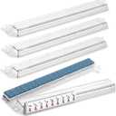 Mahjong All-in-One Tile Rack & Pusher, Clear Acrylic Mahjong Rack and Pusher Combo, Modern American Majiang Tile Racks Set of 4 (Clear)