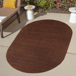 Superior Jute Oval Indoor Area Rug, Cocoa (6' x 5'1" (Oval))