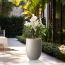 Kante Tall Concrete Planter, 21.7" Modern Floor Pot for Plants