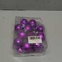 Mini Balls Ornaments for Christmas Tree - Shatterproof Hanging Balls for Birthday Valentine Wedding Party Christmas Tree Decorations (Purple)