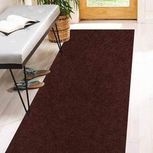 2' x 6' Runner Rugs with Rubber Backing, Indoor Outdoor Utility Carpet Runner Rugs, Chocolate Brown, Can Be Used as Aisle for The RV and Boat, Laundry Room and Balcony