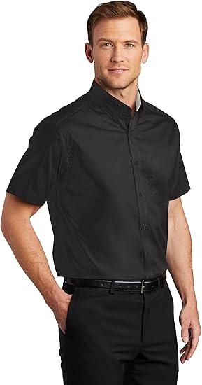 Clothe Co. Men's Short Sleeve Button Down Shirt with Front Pocket 4XL