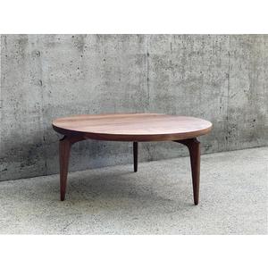 Triangle Coffee Table Solid Wood Mid-Century Modern Vintage Oval End Table for Living Room, Home Office