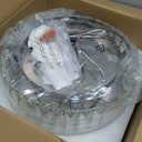 pasentel 11.8" Crystal Round Flush Mount Modern Close to Ceiling Light Fixture, Chrome Ceiling Lights 2Light Hallway Light Fixtures, Crystal Ceiling Lamp for Kitchen Bathroom Entryway, XDD0072CH