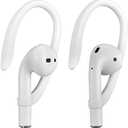 AirPods Ear Hooks Compatible with AirPods 1, 2, 3, 4, Pro &Pro 2, ICARERSPACE Sports Ear Hooks for AirPods 1, 2, 3, 4, Pro & Pro 2 - White