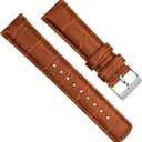 Toffee Brown Alligator Grain Leather Watch Band
