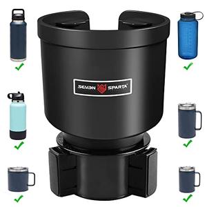 Upgraded Car Cup Holder Expander Adapter with Offset Adjustable Base, Compatible with Yeti 14/24/36/46oz Ramblers, Hydro Flasks 32/40oz, Other Large Bottles Mugs in 3.5"-4.0", 1 Pack
