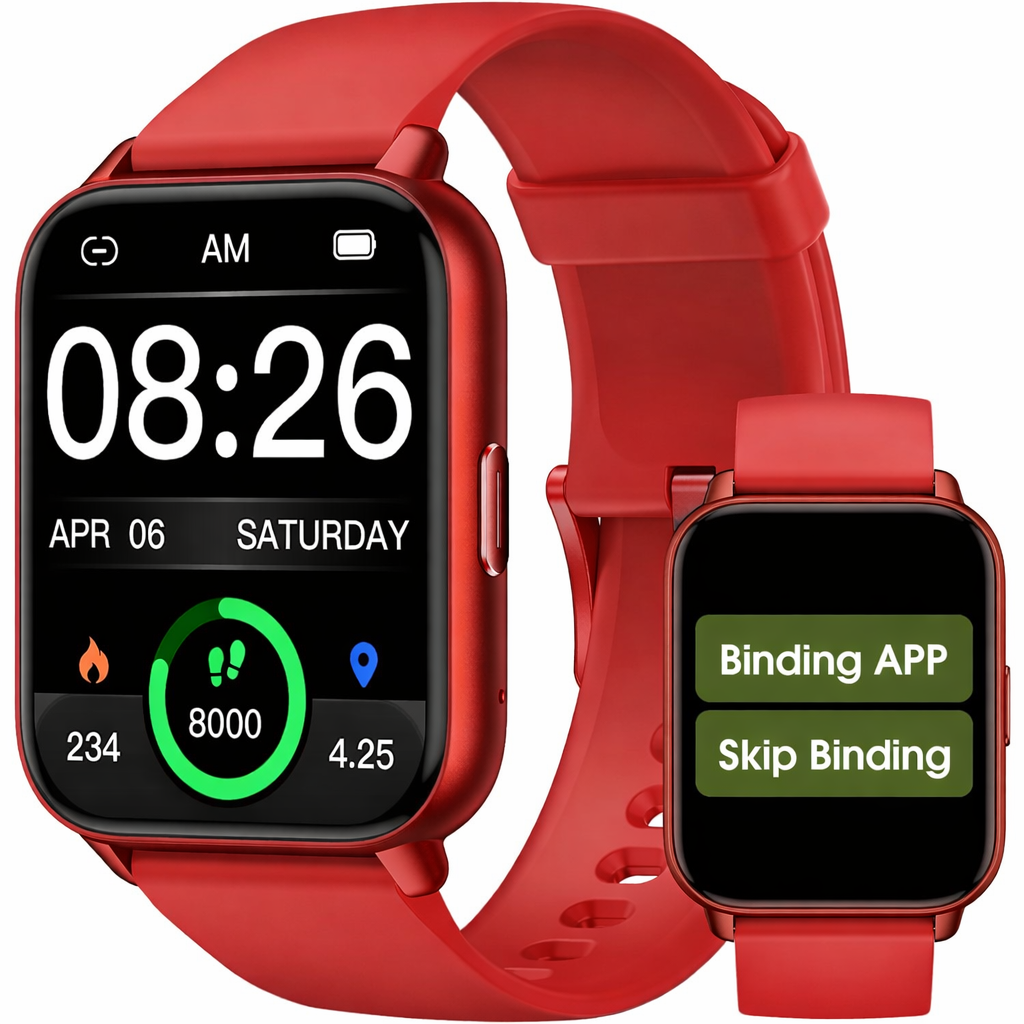 Smart Watch for Men Women, 1.91'' Big Font No App/Phone Required, Fitness Tracker with Pedometer, Bluetooth Call (Answer/Make Call), Heart Rate Blood Oxygen Monitor Step Counter, 100+ Sports Modes