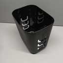 STORi Luup Trash Can (Black) - Reuse Grocery Bags - Plastic Garbage Container for Bathroom, Vanity, Laundry Room, Kitchen, Office, Garage - 2.5 Gallon Wastebasket with Hooks to Secure Trash Bags (1 Pack)