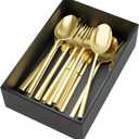 Black Bamboo Drawer Organizer - Silverware&Utensil Holder Organizer for Kitchen Drawers, Multi-Use Drawer Dividers Boxes for Bathroom CounterCabinet, Garage, Office Desk, Makeup, Jewelry (9"6"2.5")