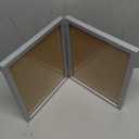 AEVETE 8x10 Picture Frames Double Hinged Wood Folding Photo Frames Vertical with Plexiglass Front, Silver