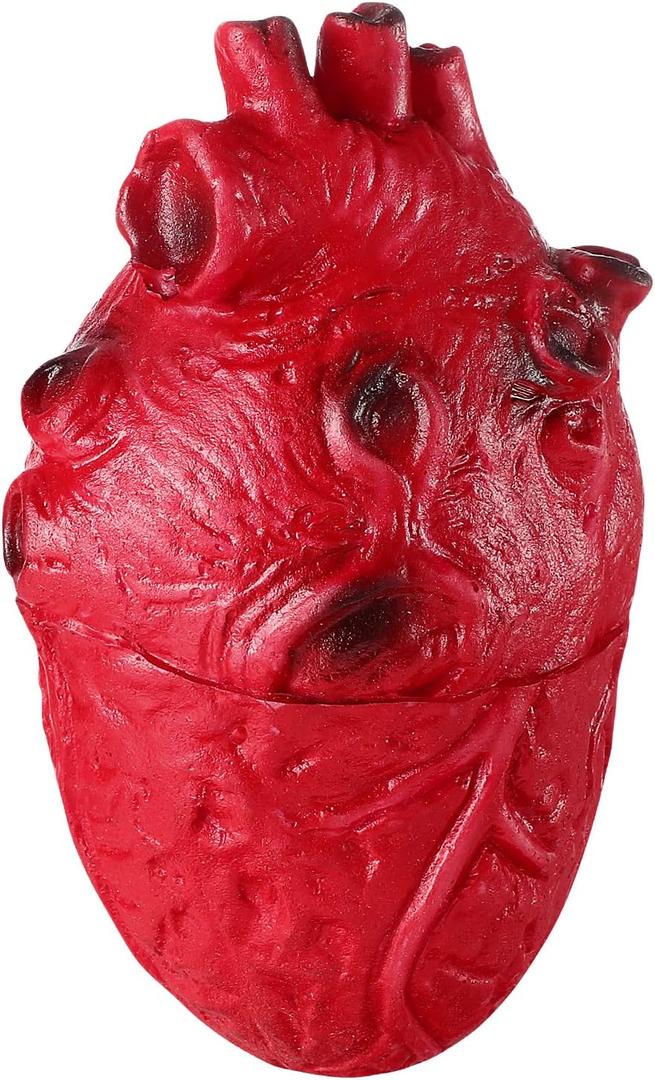 BESTOYARD Halloween Bloody Simulation Heart Prop - Realistic Life-Size Latex Organ for Haunted House Decorations and Zombie Party Supplies