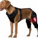 Dog Knee Braces for Back Leg, Adjustable Dog Leg Braces for Torn ACL Hind Leg with Metal Stabilizers, Better Recovery Knee Brace for Rear Leg Cruciate Ligament Injuries & Hip Dysplasia, M