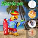 Leyndo 6.56ft Inflatable Parrot Decorations Tiki Inflatable Flying Parrot with LED Lights Aloha Jungle Animals Luau Hawaiian Tropical Party Decorations for Indoor Outdoor Birthday Beach