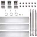 Grill Parts for Char-griller Replacement Parts, Chargriller 5050, 5650, 3001, 3072, 5072, 3030, 3008, 5252, 3000, 4000, King-griller 3008, 5252, Heat Plate, Burner Tubes, Ignitor, Hanger Brackets. (Stainless Steel with Igniters)