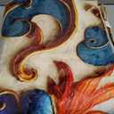 Washable Area Rug, Non-Slip Vintage Hallway Rug Runner with Upgrade Rubber Backing, Stain Resistant Faux Wool Distressed Carpet for Bedroom Living Room Kitchen Laundry Corridor Entrance (63" x 47") (3'11" x 5'3" (Rectangular), Rust/Dull Teal)