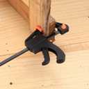 4 Inch Bar Clamps for Woodworking, 5 Pcs Trigger Quick Grip Clamps, One Handed Ratchet Wood Working Clamp, Mini Small Bar Woodworking Clamps for Wood Gluing Crafts (4Inch)
