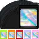 Jetmore 100 pcs Holographic Bags Mylar Resealable Bags for Small Business Sealable Packaging Bag for Candy Food Storage Sample Bracelet Product Freshie Supplies Gifts Smell Proof Bag 33 Inch, Black