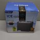 Ice Makers Countertop, 9 Ice Cubes in 6 Mins Portable Ice Maker, 2 Sizes of Bullet Ice (S/L) Small Ice Machine for Home Kitchen Camping (Black)