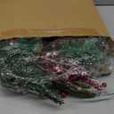 winemana 6 FT Pre-lit Artificial Christmas Garland with 20 LED Lights, Battery Powered with Pine Cones, Red Berries, Pine Needles, Lighted Christmas Garlands for Fireplace Mantle Holiday Decorations