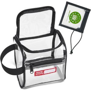 Rough Enough Clear TSA Approved Toiletry Bag Quart Size Travel Makeup Case with Zipper Compartment Small Mini Cosmetic Pouch Carry on for Women