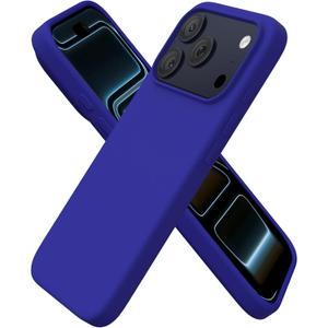 ORNARTO Compatible with iPhone 17 Pro Case 6.3", Slim Liquid Silicone 4 Layers Full Covered Soft Gel Rubber Shockproof Cover, Protective Phone Case for iPhone 17 Pro-Klein Blue