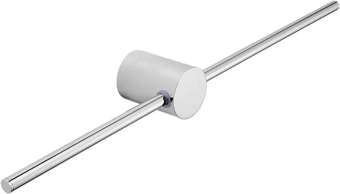 Balance Towel Bar Single Base Brass Towel Rack Adjustable Left and Right Wall Mounted Bathroom Towel Holder 20 inch Chrome Finished