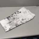 Tablecloth For Large Round Table, Black And White Floral Pattern