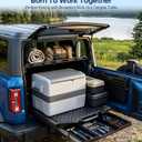 Interior Rear Cargo Basket Rack Fit for 2021-2026 Ford Bronco 4 Door Hardtop, Elevated Storage Shelf with Cooler Clearance, Overlanding Organizer with Bonus Cargo Net (Not for Softtop)