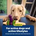 PetSafe Busy Buddy Jack - Keeps Dog Busy - Includes Treats Refill - Treat Holding Dog Toy - Helps Clean Teeth - Durable Rubber - Strong Chewers - Dishwasher Safe - Large - Purple
