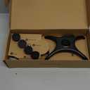 Rehand Quad Cane, Walking Cane with Ergonomic Handle Ever and Graceful 4-Pronged Base for Extra Stability, Adjustable Walking Sticks for Right or Left Handed Men & Women and Seniors (Black2)