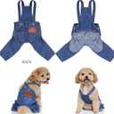 choyaxo Dog Clothes Denim Overalls Pet Strap Pants for Small Puppy Cat Pets Jean Jacket Sling Jumpsuit Dog Apparel & Accessories (Blue, Medium)