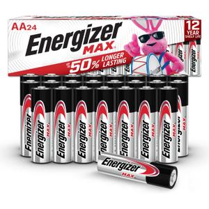 Energizer AA Batteries, MAX Double A Battery Alkaline, 24 Count