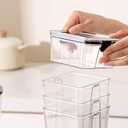 ORUWVWURO Food Storage Containers 4pack Plastic BPA Free shatterproof Freezeable Dishwasher Washable Environmentally Friendly and Recyclable Sealed Storage Containers Food Storage