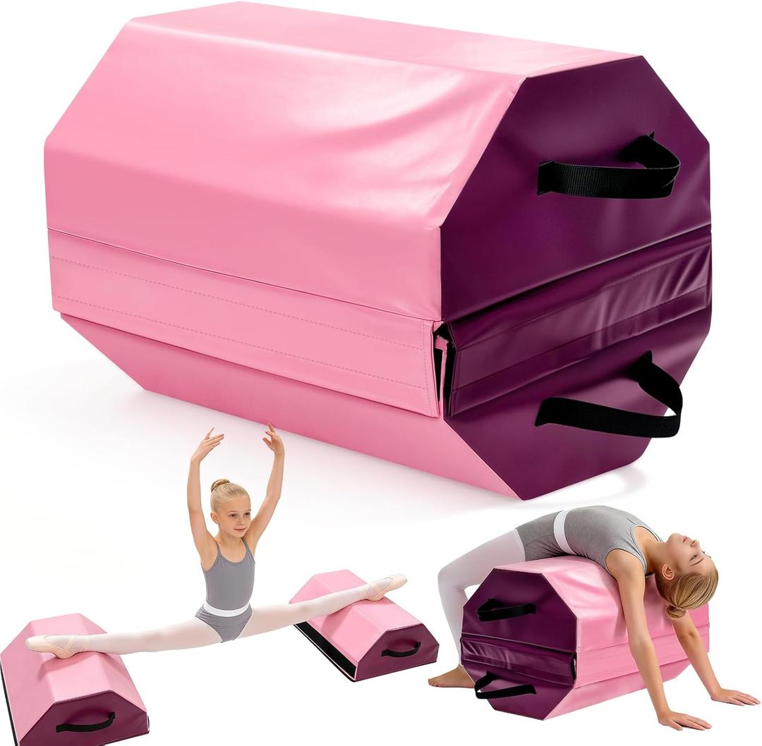Detachable Octagon Gymnastics Mat, 17.5"x17.5"x23" Home tumbling mat, suitable for various gymnastic positions with High-Density Foam & Waterproof Cover