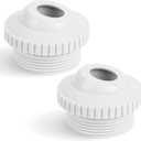 BlueStars Upgraded Pool Jet Nozzles SP1419D Directional Flow Hydrostream Return Jet Compatible with Adjustable 3/4" Opening Rotating Eyeball and 1-1/2 Inch MIP Thread - PACK OF 2