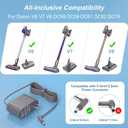 WUKUR 26.1V Charger Compatible with Dyson V8 V7 V6 & Car+Boat Models,NOT Compatible with Dyson V10/V11/V15, Replacement Power Cord Compatible with Dyson Cordless Vacuum Charger