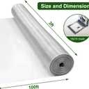 FOREHOGAR Aluminium Window Screen Mesh, 3'x100' Replacement Mosquito Net Roll for Sliding Door Repair, Insect Screening Proof for Patio, Porch, Balcony, Durable Resistant House DIY, Silver