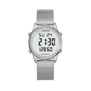Women's Step Counter Pedometer Watch with Stainless Steel Bracelet, Stylish Design, No App, No Charging Needed for Step, Calorie, Distance, Alarm, Countdown Timer，TU-2401