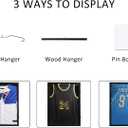 IHEIPYE Jersey Frame Display Case Black Lock-2Pack,Large Shadow Box Lockable with UV Protection Acrylic and Hanger for Baseball Basketball Football Soccer Hockey 2XL Sport Jersey Shirt