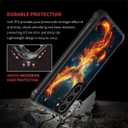 Compatible with Samsung Galaxy S23 Mobile Case Creative Acrylic Back Panel Silicone Protection Grip Specially Designed for Samsung Galaxy S23 Spread Wings Fire Phoenix