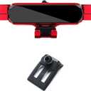 Car Phone Holder for Toyota Prado 2018-2022,ABS Car Phone Mount Cradle Air Vent Car Phone Mount Ultra Stable Hook Clip 360 Rotation for 4.0''-7.0'' Smartphones Car Accessories,Red (normal)