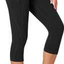 Heathyoga Capri Leggings for Women High Waisted Capri Leggings with Pockets for Women Tummy Control Yoga Pants Women