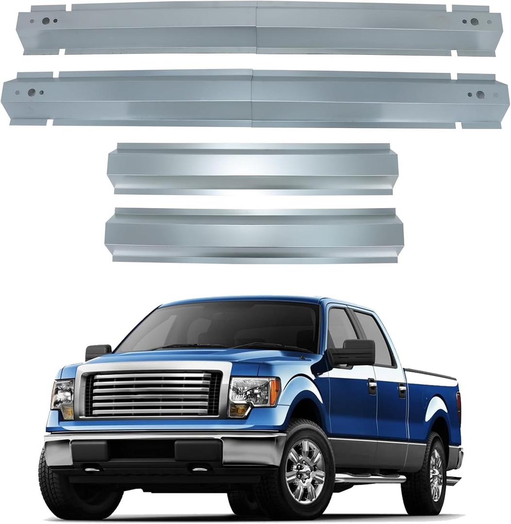 ELITEWILL 4Pcs F150 Truck Bed Floor Support Crossmember Kit Fit for Ford F150 2004-2010 Pickup Bed Rails