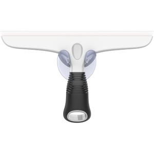 MR.SIGA Multi-Purpose Silicon Squeegee for Window, Glass, Shower Door, Car Windshield, Heavy Duty Window Scrubber, Includes Suction Hook, 10 inch, White & Black, 1 Pack