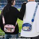 Hiflyer Clear Stadium Bag, Crossbody Purse for Concerts and Events, PVC, Adjustable Strap, Stadium Approved, 9.8x2.8x5.7 Inch | Stadium Approved, Pink