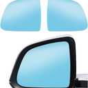 2Pcs Wide Angle Side Mirror Glass for Tesla Model Y 2020-2026 Anti Glare Heat Defogging Blue Lens with Backing Plate