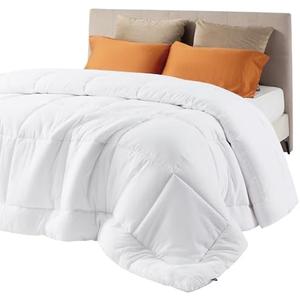 Bedsure Comforter Duvet Insert - Quilted Comforters Full Size, All Season Duvet, GentleSoft Down Alternative Bedding, with 8 Tabs, Gifts for Women/Men, White, Full 86 x 82 Inches